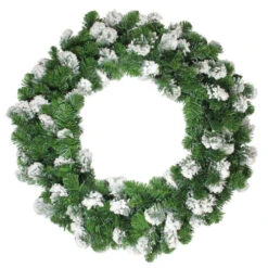 24" Snowy Colorado Pine Flocked Artificial Christmas Wreath - Unlit