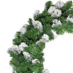 24" Snowy Colorado Pine Flocked Artificial Christmas Wreath - Unlit -Northlight allstate20ywc192 gr sn 86772.1644973049