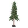 8' Pre-Lit Slim Traditional Woodland Alpine Artificial Christmas Tree - Clear Lights -Northlight allstate yta418 gr 50908.1665260244