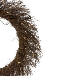 Avon 17" Pre-Lit Brown Circular Branch Artificial Christmas Wreath - Clear LED Lights -Northlight avon f3972091 2 15009.1589798180