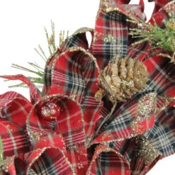 Northlight Red Plaid Bows And Pine Cones Artificial Christmas Wreath, 14.25-Inch, Unlit -Northlight clwol0dhc5x8seipyoyzwk40az1dsxp7 07961.1587643029