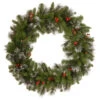 Unlit Silver Bristle, Cones, Red Berries And Glitter Artificial Christmas Wreath - 30-Inch -Northlight cw7e2809010e2809030we280901 22125.1664552837