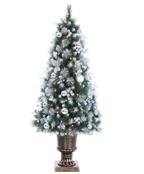 4' Pre-Lit Green Potted Canadian Pine Medium Artificial Christmas Tree - Clear Lights 3 4' Pre-Lit Green Potted Canadian Pine Medium Artificial Christmas Tree - Clear Lights