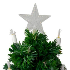 3' Pre-Lit Potted Medium Artificial Christmas Tree With Candles - Multi Color Lights -Northlight dak 0105 90 2 11890.1588357645