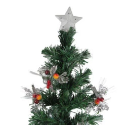 6' Pre-Lit Fiber Optic Slim Profile Artificial Christmas Tree - Multicolor Lights -Northlight dak gd 48180 2 70789.1665783341