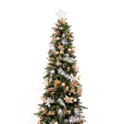 7.5' Pre-Lit Pre-Decorated Gold And Silver Artificial Christmas Tree – Clear LED Lights 10 7.5' Pre-Lit Pre-Decorated Gold And Silver Artificial Christmas Tree – Clear LED Lights -Northlight dezy2018 et met 75 3 70666.1587644114