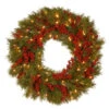 Christmas Central 24" Pre-Lit B/O LED Valley Pine Artificial Christmas Wreath – Warm White Lights 2 Christmas Central 24" Pre-Lit B/O LED Valley Pine Artificial Christmas Wreath – Warm White Lights -Northlight dnat20dc13 157 24wb 1 79525.1588344930