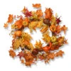 Maple Leaf And Pumpkin Wreath - 24-Inch, Unlit -Northlight dnat20rahve28090w060202a 29569.1587644106