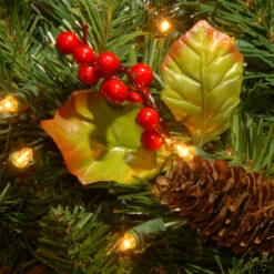 Christmas Central 24" Classical Collection Wreath With Clear Lights -Northlight dnat cc1 301 24w 1 3 48220.1631812641