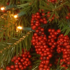 Christmas Central 24" Pre-Lit B/O LED Valley Pine Artificial Christmas Wreath – Warm White Lights -Northlight dnat dc13 157 24wb 1 3 09956.1651942251