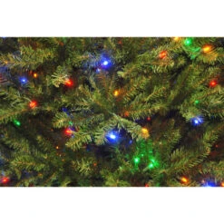 7' Pre-Lit Dunhill Fir Artificial Contemporary Christmas Tree, Multi-Color/Warm White LED Lights -Northlight dnat duh3 d30 75 4 71473.1664551947