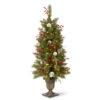 Christmas Central 4’ Pre-Lit Frosted Pine And Berry Artificial Christmas Tree, Clear Lights -Northlight dnat fpb 306 40 1 92968.1640820176