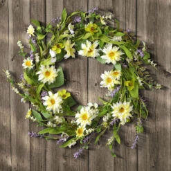 Garden Accents Yellow Daisy Wreath – 20-Inch -Northlight dnat gaf30 20wdy 3 02851.1631812657