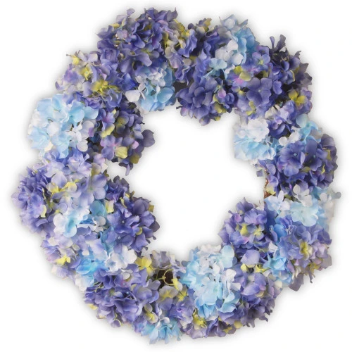 Hydrangea Flower Garden Accents Artificial Wreath - 25-Inch 3 Hydrangea Flower Garden Accents Artificial Wreath - 25-Inch