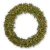 Christmas Central Pre-Lit Garwood Spruce Artificial Christmas Wreath, 48-Inch, Warm White LED Lights
