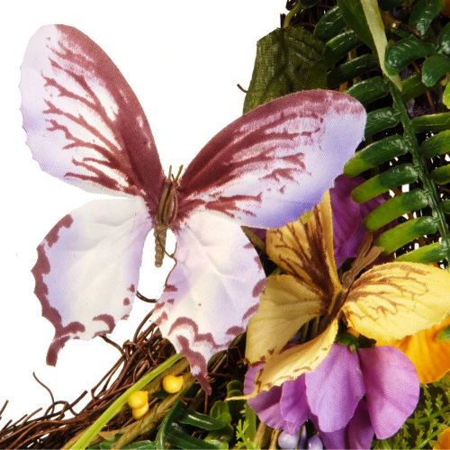 Spring Mixed Flowers Artificial Christmas Wreath - 24-Inch, Unlit 5 Spring Mixed Flowers Artificial Christmas Wreath - 24-Inch, Unlit - Image 3