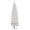Christmas Central 6.5’ Pre-Lit White Pencil Kingswood Fir Artificial Christmas Tree, Clear Lights -Northlight dnat kww7 300 65 01 12161.1631810859