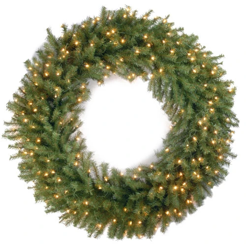 Christmas Central Pre-Lit Norwood Fir Deluxe Artificial Christmas Wreath, 48-Inch, Clear Lights 3 Christmas Central Pre-Lit Norwood Fir Deluxe Artificial Christmas Wreath, 48-Inch, Clear Lights