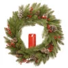 Christmas Central Bristle Berry Artificial Christmas Wreath, 24-Inch, Unlit -Northlight dnat pebb3 300n24wbr 1 12565.1644108679