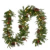 Christmas Central 9' X 10" Pre-Lit Berries And Pinecones Artificial Christmas Garland, Clear Lights -Northlight dnat peco4 306 9a 1 1 27695.1665580047