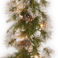 Christmas Central 9' X 10" Pre-Lit Liberty Pine Artificial Christmas Garland, Clear Lights -Northlight dnat pelb7 300 9a 1 3 62888.1664552535