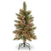 Christmas Central 3' Pre-Lit Glittering Pine Pencil Slim Artificial Christmas Tree, Multicolor Lights -Northlight dnat qgb3 377m 30x 1 10532.1587645147