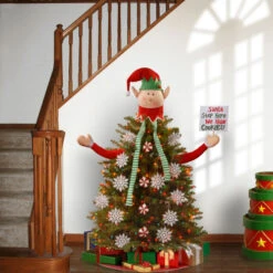 Christmas Central 19-Piece Elf Tree Topper And Ornaments Christmas Tree Decorating Kit -Northlight dnat rac jl18057b 3 66171.1587644857
