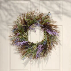 Christmas Central Mixed Leaf Spring Artificial Wreath - 22-Inch, Unlit -Northlight dnat rac w030012a 4 68953.1646701638