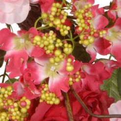 Pink Rose Artificial Wreath - 24-Inch -Northlight dnat ras 15546w24p 4 04042.1663427711