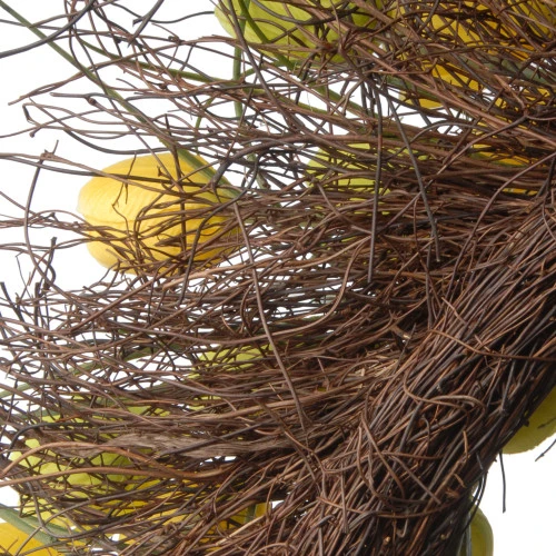 Yellow Tulip Artificial Wreath - 24-Inch, Unlit 4 Yellow Tulip Artificial Wreath - 24-Inch, Unlit - Image 2