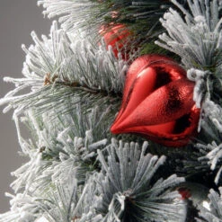 Christmas Central 4’ Pre-Lit Potted Snowy Bristle Pine Artificial Christmas Tree, Clear Lights -Northlight dnat snp7 308 40 3 36005.1631812639