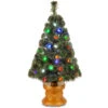 Christmas Central 3' Pre-lit Potted Fiber Optic Medium Artificial Christmas Tree, Multicolor Lights -Northlight dnat szex7 158l 36 1 43525.1587645142