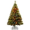 4' Pre-Lit Medium Fiber Optic Artificial Christmas Tree - Multicolor LED Lights -Northlight dnat szrx7 159 48 1 45777.1587645143