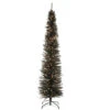 Christmas Central 7’ Pre-Lit Black Pencil Tinsel Artificial Christmas Tree, White Lights -Northlight dnat tt33 304 70 68438.1587645073