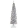 Christmas Central 6' Pencil Silver Tinsel Artificial Christmas Tree, Unlit -Northlight dnat tt33 700 60 96492.1587644854