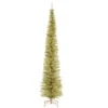 Christmas Central 9' Pencil Champagne Gold Tinsel Artificial Christmas Tree, Unlit -Northlight dnat tt33 702 90 13944.1587644856