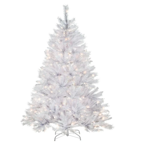 Christmas Central 6' Pre-Lit White Full Winchester Pine Artificial Christmas Tree, White Lights 3 Christmas Central 6' Pre-Lit White Full Winchester Pine Artificial Christmas Tree, White Lights