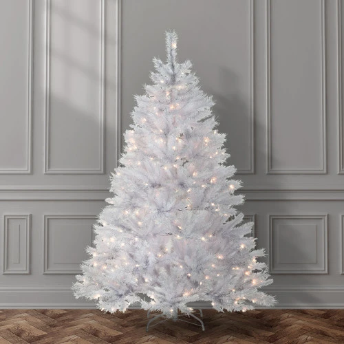 Christmas Central 6' Pre-Lit White Full Winchester Pine Artificial Christmas Tree, White Lights 4 Christmas Central 6' Pre-Lit White Full Winchester Pine Artificial Christmas Tree, White Lights - Image 2