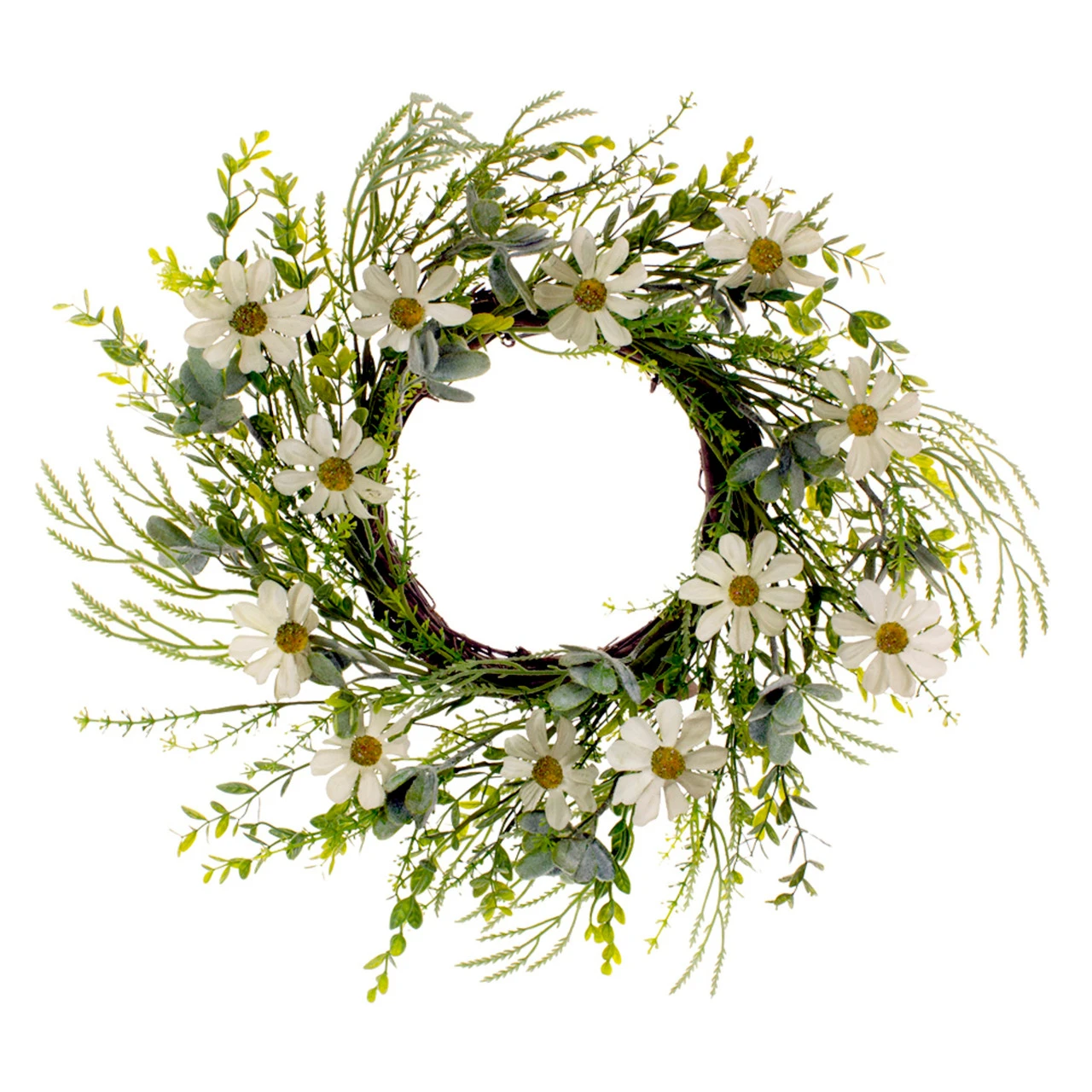 18" Rustic White Daisy Wreath 3 18" Rustic White Daisy Wreath