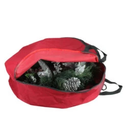 36" Red And Black Zip Up Christmas Wreath Storage Bag -Northlight dyno 11536 206 3 80356.1599268557
