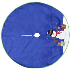 48" Blue And White Snowman With Gifts Christmas Tree Skirt -Northlight dyno 2486054 2 3 71651.1599268558