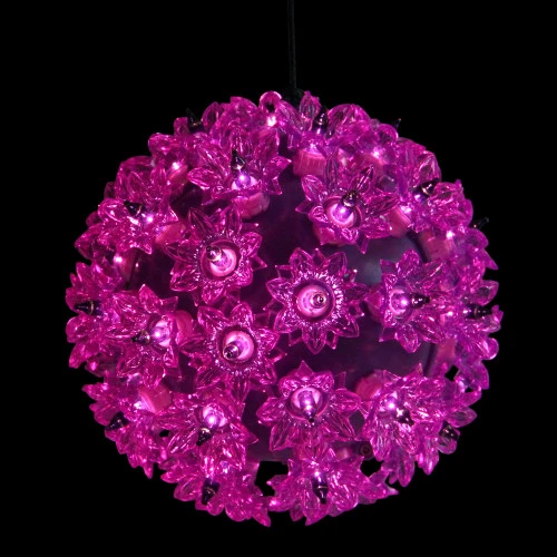 5.5" Purple Starlight Sphere Outdoor Hanging Christmas Lights 4 5.5" Purple Starlight Sphere Outdoor Hanging Christmas Lights - Image 2