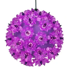 5.5" Purple Starlight Sphere Outdoor Hanging Christmas Lights