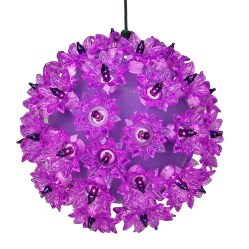 5.5" Purple Starlight Sphere Outdoor Hanging Christmas Lights 3 5.5" Purple Starlight Sphere Outdoor Hanging Christmas Lights