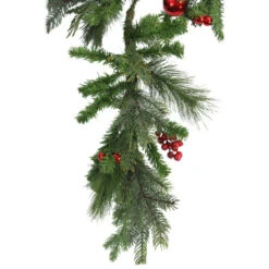 6.5' X 30" Red Berry And Ball Ornament Mixed Pine Artificial Christmas Garland - Unlit -Northlight ickerman g120517 03 07330.1599272160