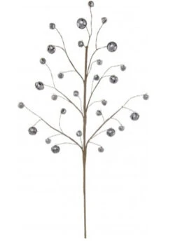 24.5" Antique Silver Winter Light Jingle Bell Artificial Christmas Spray