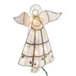 Kurt Adler 9.75" Lighted Gold Capiz Angel Trumpeter Christmas Tree Topper - Clear Lights -Northlight ksa ul0340 3 11064.1602034737