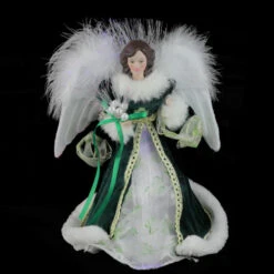 Kurt Adler 12" Fiber Optic Luck Of The Irish Angel In Shamrock Dress Christmas Tree Topper -Northlight ksa ul1075 3 29957.1588406577