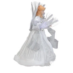 Kurt Adler 12" Silver And White LED Lighted Fiber Optic Angel Christmas Tree Topper -Northlight ksa ul1084 3 52317.1588415245