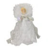 Kurt Adler 12" Elegant White And Silver LED Light Fiber Optic Angel Christmas Tree Topper -Northlight ksa ul1984 35546.1588405739